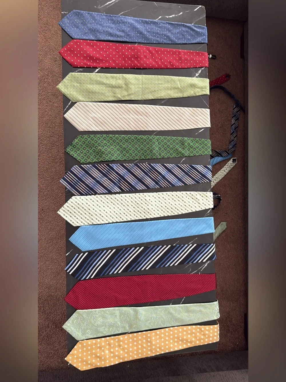 24 X Classic Men's Assorted Pattern Ties - Red, Blue, Purple, Gold, Brown, Black